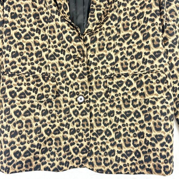 Endless Rose Leopard Cheetah Print Two Button Blazer Size Small NWOT - Picture 4 of 7